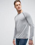 Esprit Knitted Sweater With Exposed Raglan Sleeve - Gray