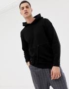 Only & Sons Drop Shoulder Hoodie With Drawstring Detail - Black