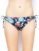Marie Meili Mauritius Floral Side Tie Bikini Bottoms - Multi