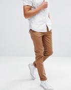 Asos Slim Chinos In Camel - Brown