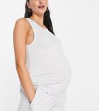 Cotton: On Maternity Everyday Tank In Gray Heather-grey