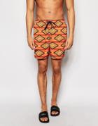 O'neill Diamond Swim Shorts In Orange - Red