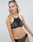 Rip Curl Animal Dots Crop Bikini Top - Black