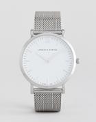 Larsson & Jennings Lugano Mesh Watch In Silver 40mm - Silver
