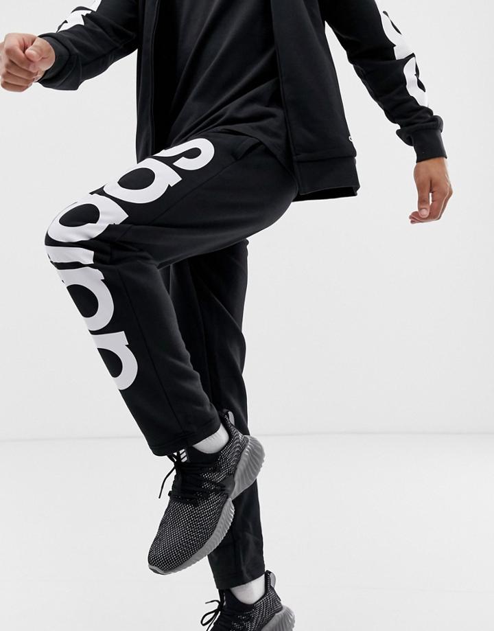 Adidas Athletics Logo Pants In Black - Black