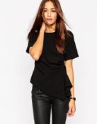 Asos Origami Structured T-shirt - Black