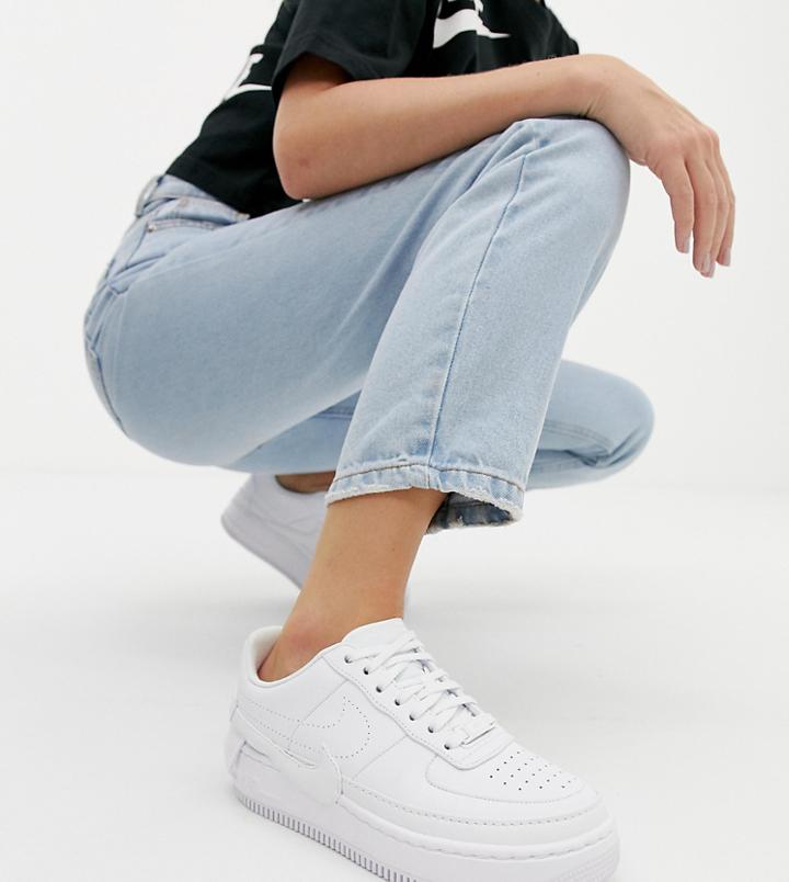 Nike Air Force 1 Jester Sneakers In Triple White