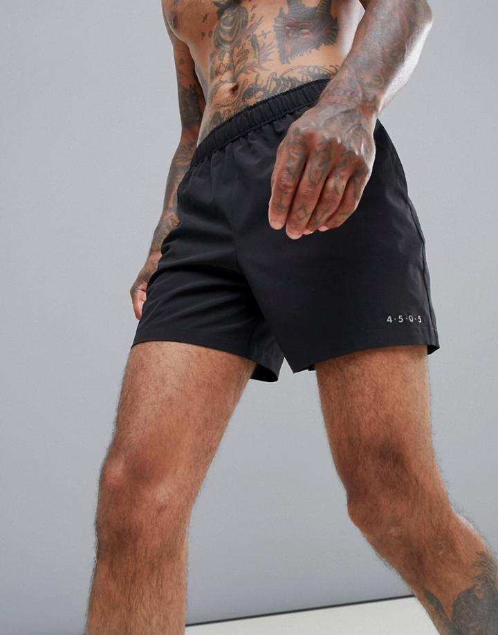Asos 4505 Training Shorts In Mid Length In Black