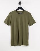 French Connection Crew Neck T-shirt In Khaki-green