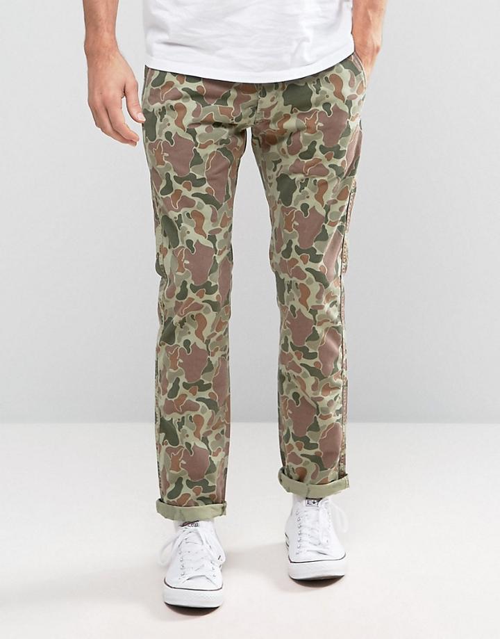 Edwin 55 Herringbone Camo Relaxed Chinos - Multi