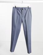 Selected Homme Check Pants In Slim Fit Light Blue