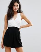 Wal G Halter Romper - Black