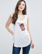 Brave Soul Tank With Fizzy Badge - White