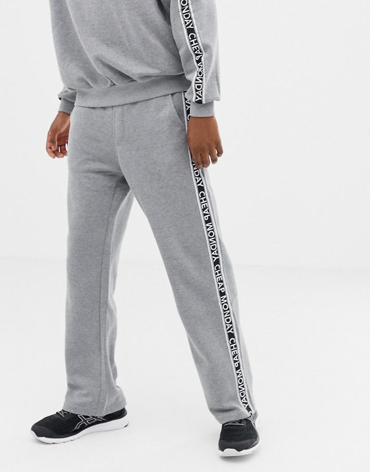 Cheap Monday Logo Taped Sweatpants Gray Two-piece - Gray