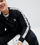 Puma Exclusive To Asos Plus Sweatshirt With Taped Side Stripe In Black - Black