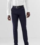 Asos Design Tall Slim Smart Pants In Navy