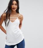 Asos Tall The Ultimate Cami With Caging Detail - White