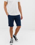 Esprit Slim Fit Chino Short In Navy - Navy