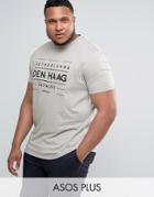 Asos Plus T-shirt With Netherlands Print - Gray