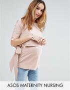 Asos Maternity Nursing Tie Side T-shirt - Pink