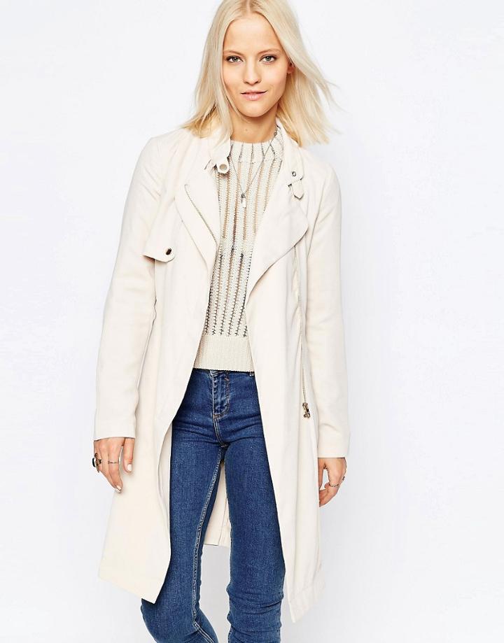 Only Classic Belted Trenchcoat - Pumice Stone