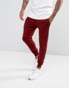 11 Degrees Skinny Track Joggers In Burgundy - Red