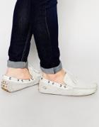 Base London Healey Suede Driving Shoes - White