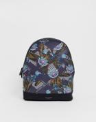 Ted Baker Elect Printed Backpack In Navy