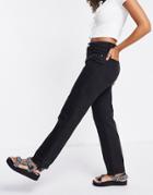 Cotton: On Straight Leg Jeans In Black