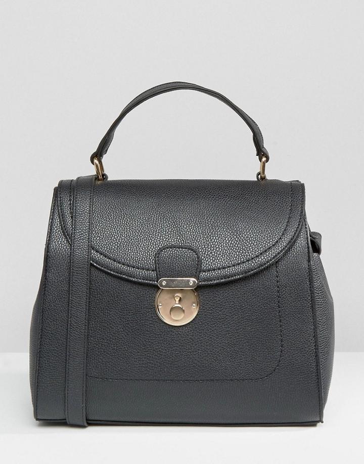 Asos Lock Detail Tote Bag - Black