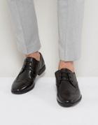 Asos Brogue Shoes In Black Faux Leather - Black