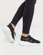 Asos Design Dover Knitted Sneakers In Black