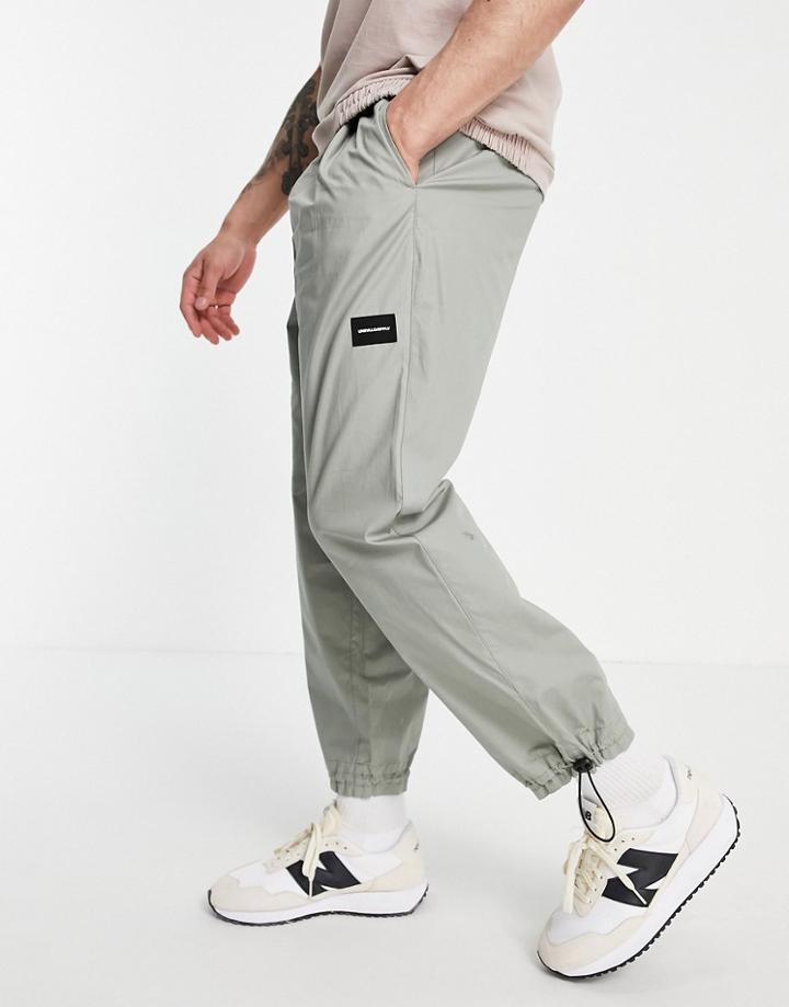 Asos Unrvlld Spply Lightweight Oversized Tapered Sweatpants In Gray-grey