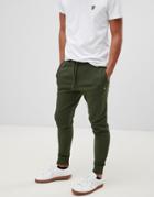 Lyle & Scott Skinny Logo Joggers In Green - Green