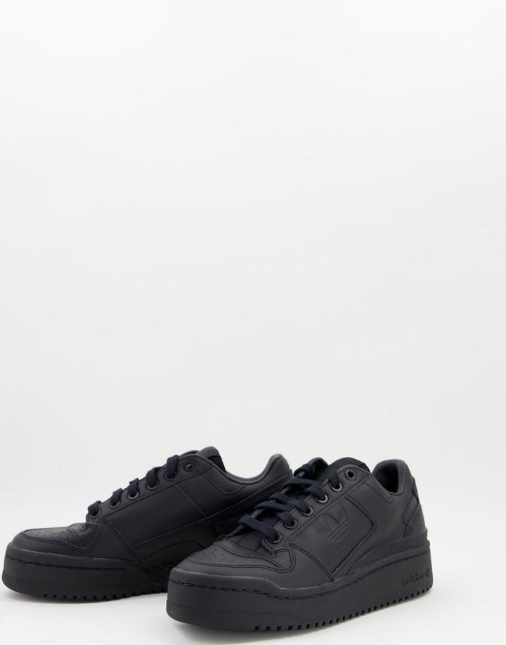 Adidas Originals Forum Bold Sneakers In Triple Black