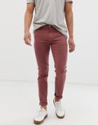 Asos Design Skinny Jeans In Dusky Pink - Pink