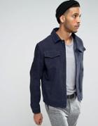 Kiomi Suede Jacket - Navy