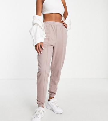 Threadbare Tall Panelled Sweatpants In Taupe-brown