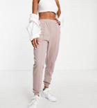 Threadbare Tall Panelled Sweatpants In Taupe-brown