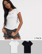 Levi's 2 Pack T-shirt In Black & White-multi