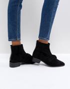 Pull & Bear Ankle Boot With Twist Front Detail - Black
