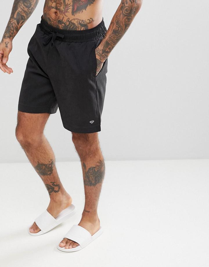 Diamond Supply Pierpont Swim Short In Black - Black