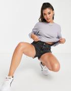 Asos Design Batwing Top In Super Soft Cozy Rib In Gray-grey