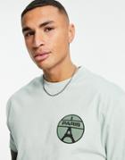 Asos Design Relaxed T-shirt In Green With Paris City Front Print