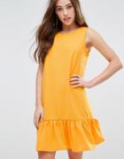 Vero Moda Gorm Drop Waist Dress - Orange