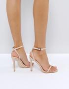 Public Desire Notion Barely There Heeled Sandals - Beige