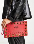 Love Moschino Wrist Stap Crossbody Bag In Red