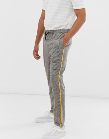 Brooklyn Supply Co Pants In Check - Brown