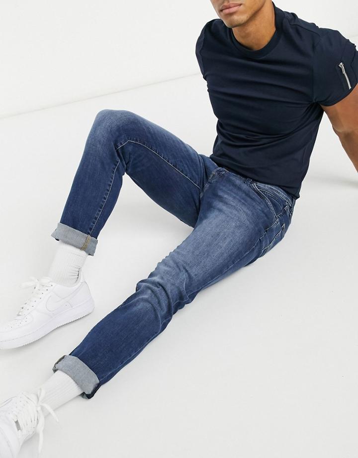 Jack & Jones Intelligence Glenn Super-stretch Slim Tapered Jean In Blue-blues