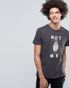 Cheap Monday Standard T-shirt Not Me Finger Print - Black